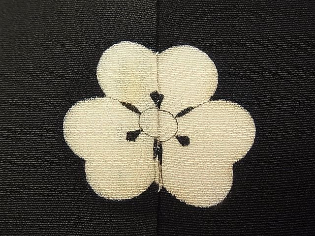 平和屋本店■極上　アンティーク　大正ロマン　振袖　手描き　駒刺繍　飛鶴風景鈴文　暈し染め　黒地　金彩　逸品　CYAA0486s4