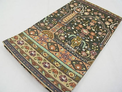 平和屋本店■最高級　明綴れ　袋帯　草花文　金糸　逸品　CYAA0557s4