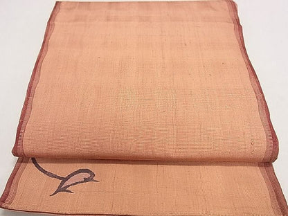 平和屋着物◎全通柄袋帯 紬地 ワンポイント 草花文 逸品 DAAH0287ya