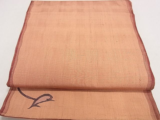 平和屋着物◎全通柄袋帯 紬地 ワンポイント 草花文 逸品 DAAH0287ya
