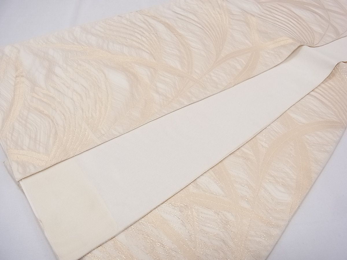 平和屋着物■夏物 六通柄 本袋帯 枝葉文 金糸 逸品 CAAG9198fb