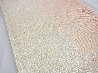 平和屋着物■夏物 六通柄袋帯 竜田川 銀糸 逸品 BAAI3748du