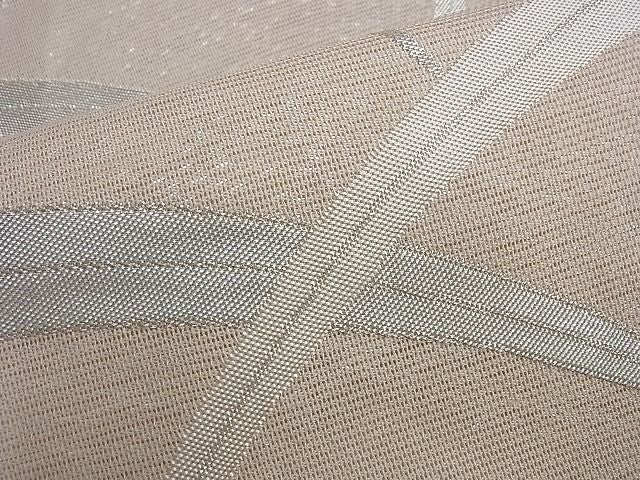 平和屋着物■夏物 六通柄袋帯 芝草 銀糸 逸品 BAAI3776du