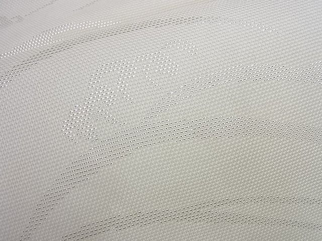 平和屋着物■夏物 六通柄袋帯 立波文様 銀糸 逸品 BAAI3785du