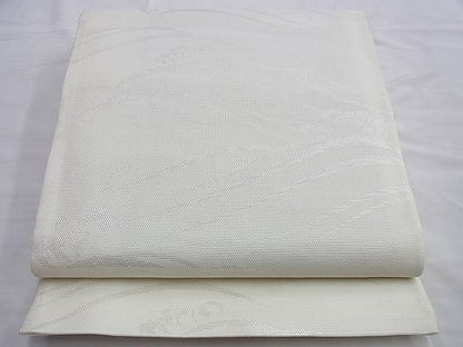 平和屋着物■夏物 六通柄袋帯 立波文様 銀糸 逸品 BAAI3785du