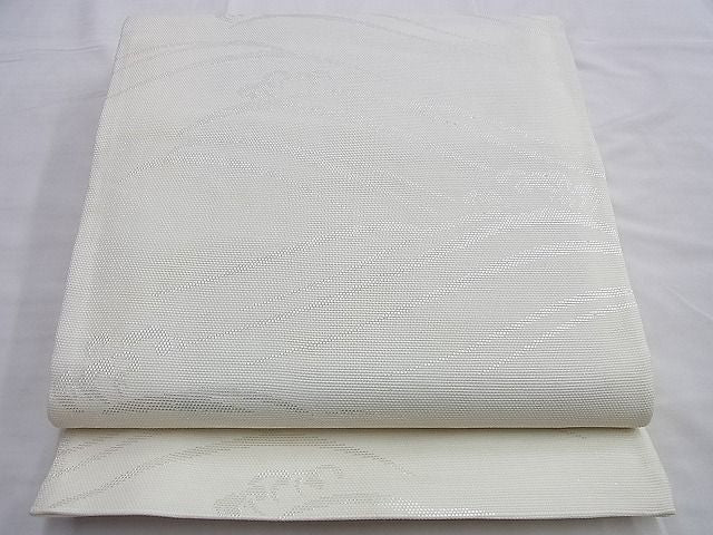平和屋着物■夏物 六通柄袋帯 立波文様 銀糸 逸品 BAAI3785du