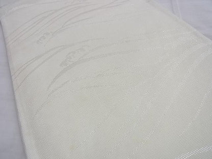 平和屋着物■夏物 六通柄袋帯 立波文様 銀糸 逸品 BAAI3785du