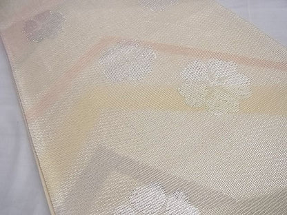 平和屋着物■夏物 六通柄袋帯 桜散らし 銀糸 逸品 BAAI9501du