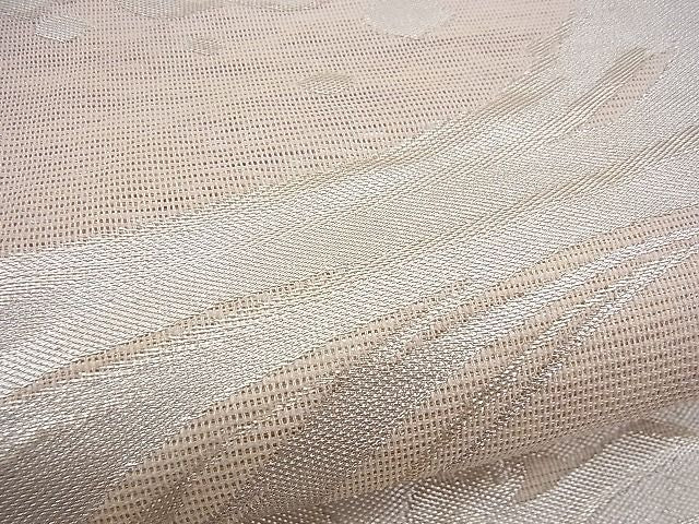 平和屋着物■夏物 六通柄袋帯 立波文様 銀糸 逸品 BAAI7924ea