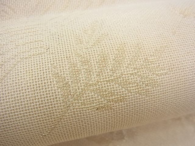 平和屋着物■夏物 六通柄袋帯 流水吹き寄せ文 金銀糸 逸品 BAAI7921ea
