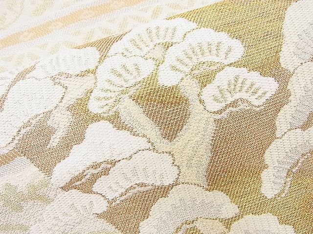平和屋着物◎佐賀錦 六通柄袋帯 箔砂錦 金銀糸 逸品 BAAI2035ns