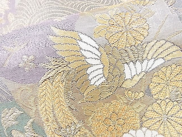 平和屋着物◎六通柄袋帯 唐織 鳳凰道長花文 金糸 逸品 BAAI2052ns