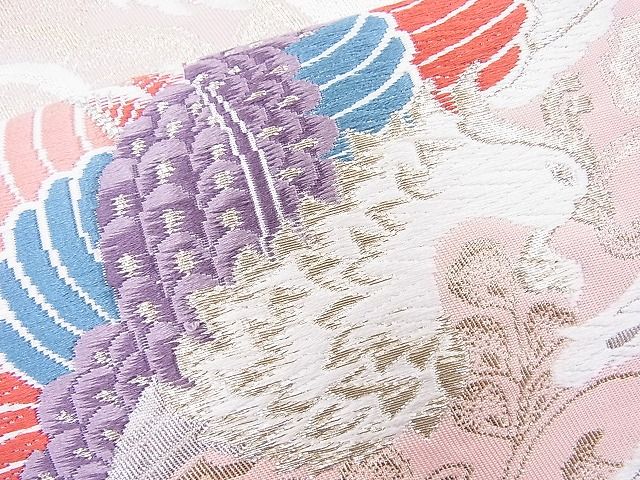 平和屋着物◎六通柄袋帯 唐織 雪輪鳳凰文 金銀糸 逸品 BAAI2086ns