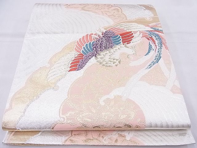 平和屋着物◎六通柄袋帯 唐織 雪輪鳳凰文 金銀糸 逸品 BAAI2086ns