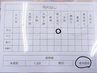 平和屋着物◎六通柄袋帯 唐織 名物裂色紙散らし 金糸 逸品 BAAI2095ns