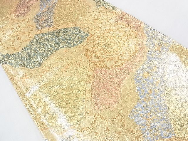 平和屋着物◎佐賀錦　六通柄袋帯　錦乃　金糸　逸品　BAAI6536ns