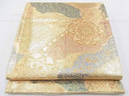 平和屋着物◎佐賀錦　六通柄袋帯　錦乃　金糸　逸品　BAAI6536ns