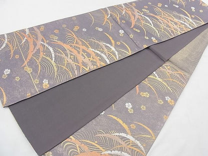 平和屋着物◎六通柄袋帯 雪芝桜流し 金銀糸 逸品 BAAI6532ns