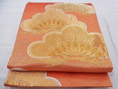 平和屋着物◎佐賀錦 六通柄袋帯 笠松 金糸 逸品 BAAI0421if