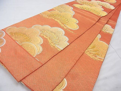 平和屋着物◎佐賀錦 六通柄袋帯 笠松 金糸 逸品 BAAI0421if