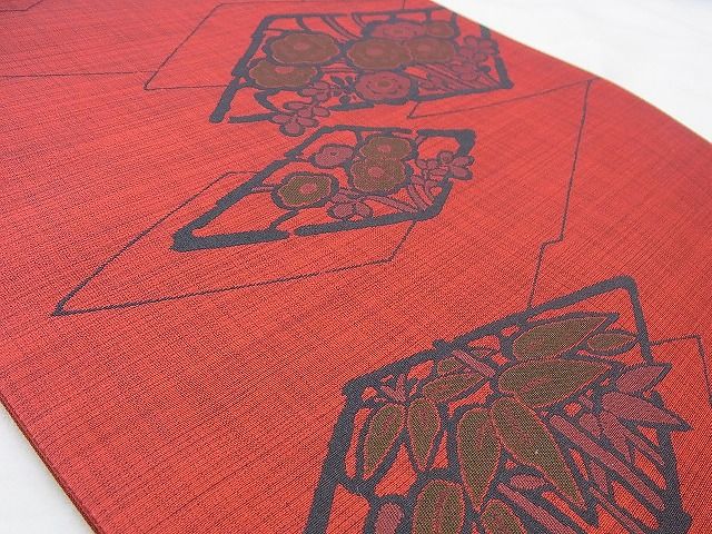 平和屋着物◎六通柄袋帯 紹巴 松竹梅 逸品 BAAI0451if