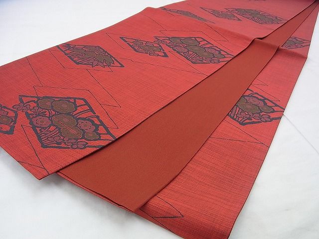 平和屋着物◎六通柄袋帯 紹巴 松竹梅 逸品 BAAI0451if
