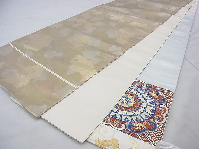 平和屋着物◎太鼓柄袋帯 正倉院蜀江文様 金銀糸 逸品 BAAI0459if