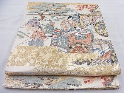 平和屋着物◎六通柄袋帯 唐織 春秋鎌倉 金糸 逸品 BAAI0495if