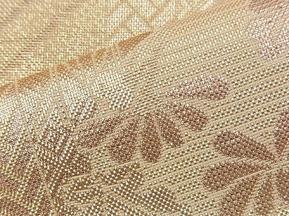 平和屋着物◎六通柄袋帯 草花間道 金糸 逸品 BAAI5447if