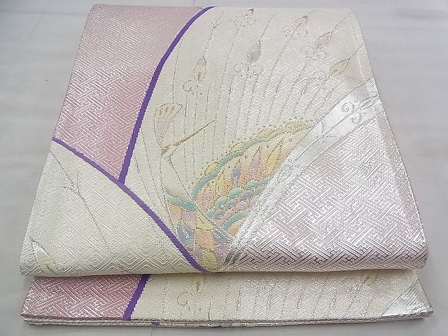 平和屋着物◎佐賀錦 六通柄袋帯 唐織 孔雀 金銀糸 逸品 BAAI5492if