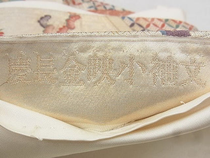 平和屋着物◎六通柄袋帯 唐織 慶長金映小袖文 金糸 逸品 BAAI5499if