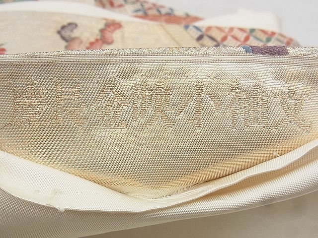 平和屋着物◎六通柄袋帯 唐織 慶長金映小袖文 金糸 逸品 BAAI5499if