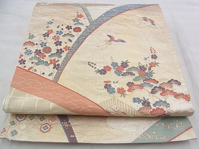平和屋着物◎六通柄袋帯 唐織 慶長金映小袖文 金糸 逸品 BAAI5499if
