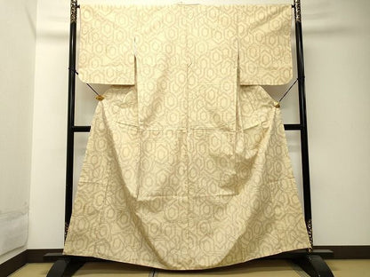 平和屋着物■上質な紬 亀甲文 逸品 DAAG4606fe