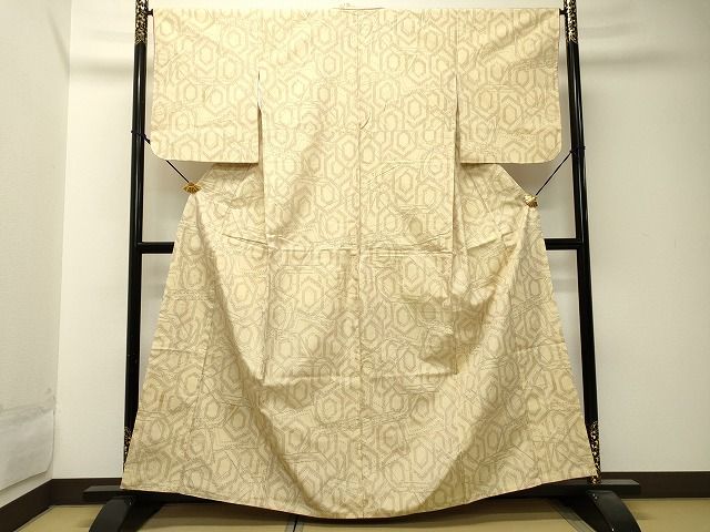 平和屋着物■上質な紬 亀甲文 逸品 DAAG4606fe