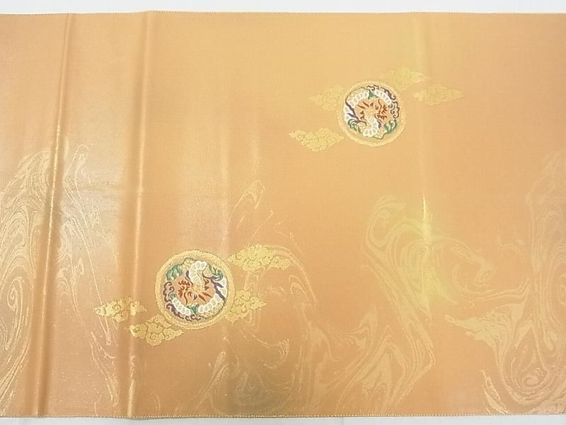 平和屋着物◎六通太鼓柄袋帯 冠鶴 金糸 逸品 DAAG1382we