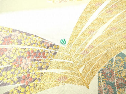 平和屋着物■六通柄袋帯 松葉吉祥花文 金銀糸 引箔 逸品 DAAH6030sf