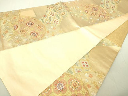 平和屋着物■六通柄袋帯 吉祥花文 金糸 逸品 DAAH6058sf