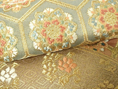 平和屋着物■六通柄袋帯 吉祥花文 金糸 逸品 DAAH6058sf
