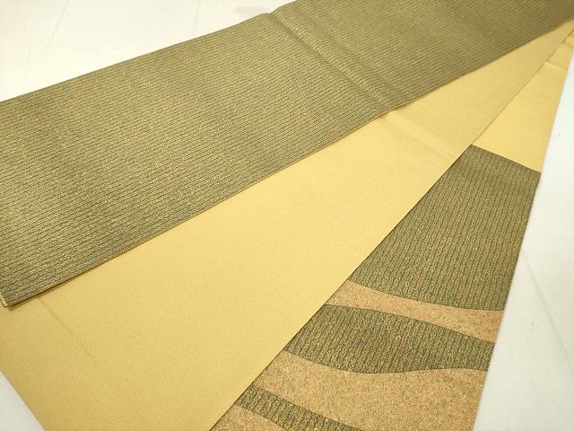 平和屋着物◎六通太鼓柄袋帯 本漆津軽箔 流水文 金彩 逸品 DAAH2412ud