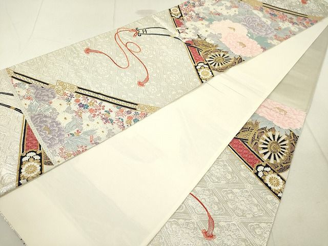 平和屋着物◎六通柄袋帯 花車文 金銀糸 逸品 DAAH2402ud