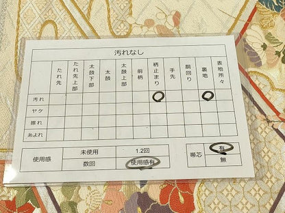平和屋着物◎六通柄袋帯 唐織 亀甲草花文 金銀彩 逸品 DAAH2393ud