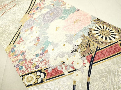 平和屋着物◎六通柄袋帯 花車文 金銀糸 逸品 DAAH2402ud