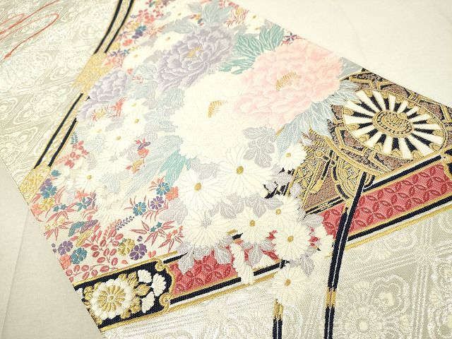 平和屋着物◎六通柄袋帯 花車文 金銀糸 逸品 DAAH2402ud