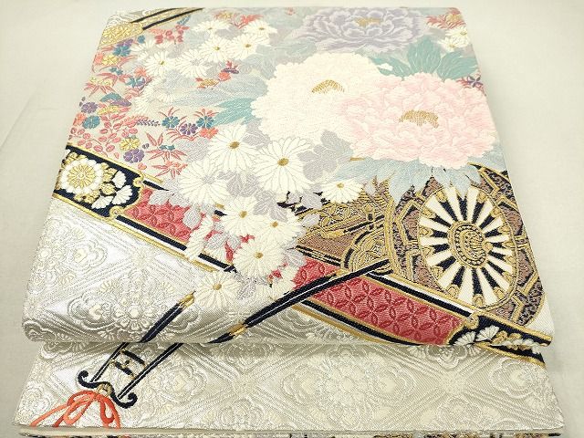 平和屋着物◎六通柄袋帯 花車文 金銀糸 逸品 DAAH2402ud