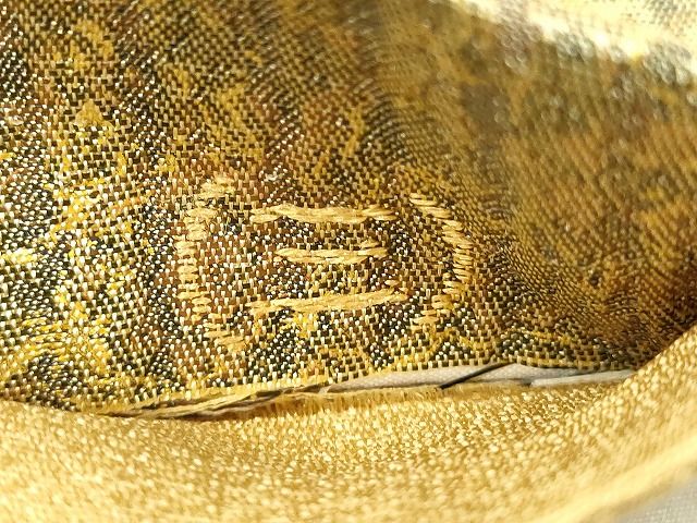 平和屋着物◎六通太鼓柄袋帯 本漆津軽箔 流水文 金彩 逸品 DAAH2412ud