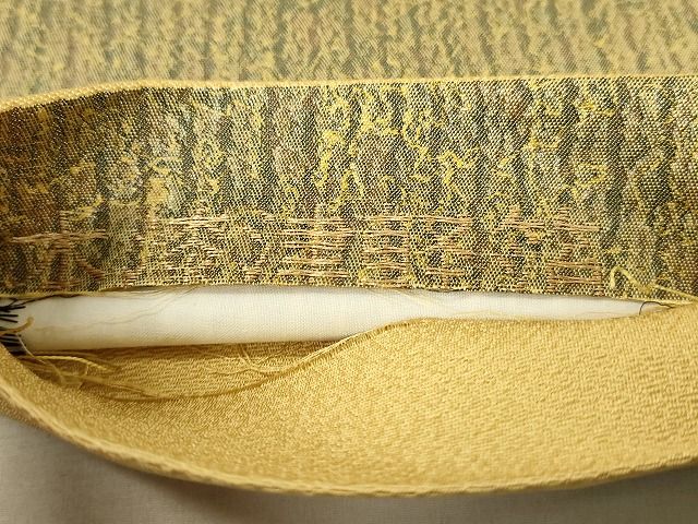 平和屋着物◎六通太鼓柄袋帯 本漆津軽箔 流水文 金彩 逸品 DAAH2412ud