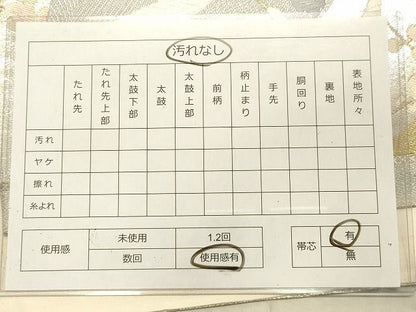平和屋着物◎六通柄袋帯 地紙重ね花鳥文 金銀糸 逸品 DAAH2465ud