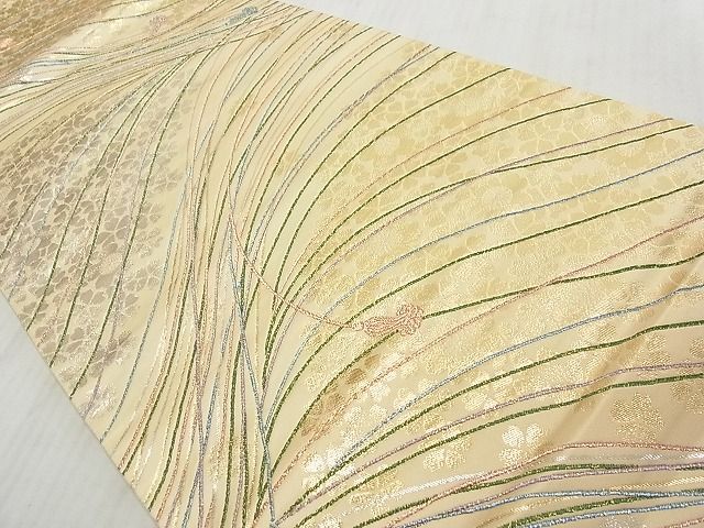 平和屋着物◎六通柄袋帯 舞桜紐文 金銀糸 逸品 DAAG7739rt