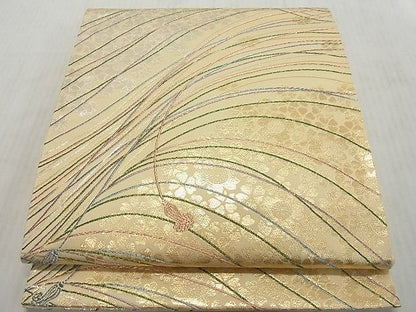 平和屋着物◎六通柄袋帯 舞桜紐文 金銀糸 逸品 DAAG7739rt